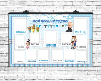 Плакат для свята Бос Молокосос, 75х120 см pv_2223 фото