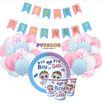 Святковий набір для кенді бару "Boy or Girl" з кульками pv_9083 фото