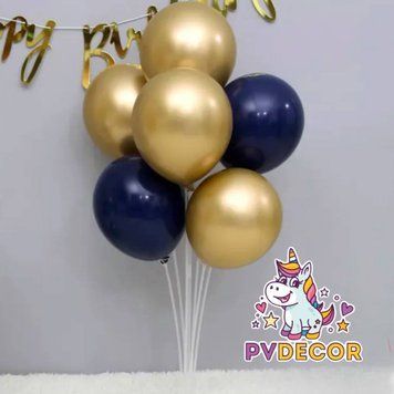 Набір куль "Золотий сапфір" зі стійкою на 7 кульок pv_5058 фото