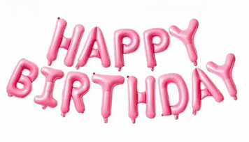 Фольгированные надувные шары HAPPY BIRTHDAY, цвет розовый pv_1493 фото