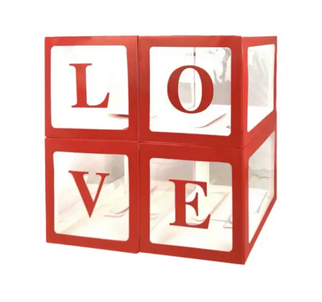 Коробки для кульок LOVE 30х30х30см, колір червоний pv_12117 фото