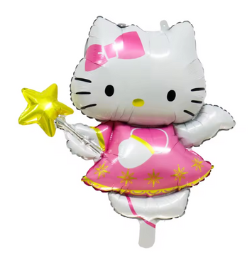Фольгована кулька фігура Hello Kitty з паличкою 71 на 62см pv_6211 фото