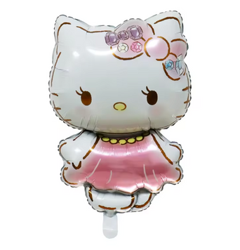 Фольгована кулька фігура Hello Kitty у платті 65 на 45см pv_6212 фото
