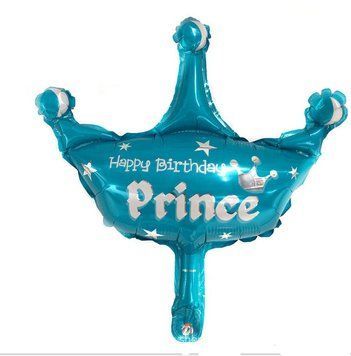 Міні-кулька фольгована фігура корона Prince, розмір 38х42 см pv_1245 фото