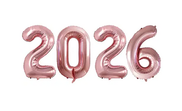 Набір фольгованих цифр "2026" рожеве золото, 80см pv_9238 фото