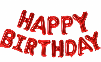 Фольгированные надувные шары HAPPY BIRTHDAY, цвет красный pv_1496 фото