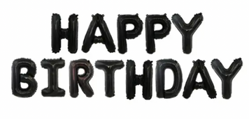 Фольгированные надувные шары HAPPY BIRTHDAY, цвет черный pv_1498 фото