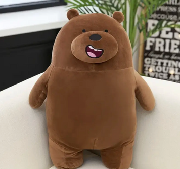 М'яка іграшка Подушка Kawaii Ведмідь Гризлі Стоячий, 35 см (Мультфільм "Вся правда про Ведмедів") pv_13957 фото