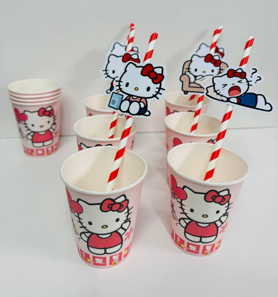 Трубочки для напоїв "Hello Kitty", 6шт pv_12866 фото