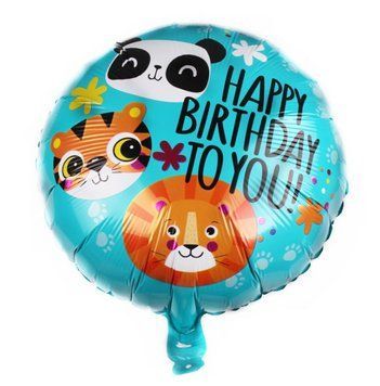 Фольгована куля Happy Birthday панда, тигр, лев (54) pv_554 фото