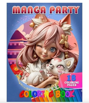 Розмальовка для дітей "Manga party" від Jumbi (формат А4) pv_13065 фото