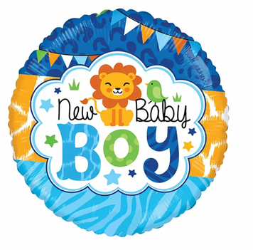 Фольгована кулька круг для хлопчика New baby boy 45см pv_5722 фото