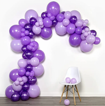 Арка гирлянда из воздушных шаров Purple, 105 шаров pv_3099 фото