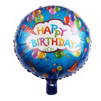 Воздушный фольгированный шар Happy Birthday карнавал (Китай) pv_507 фото