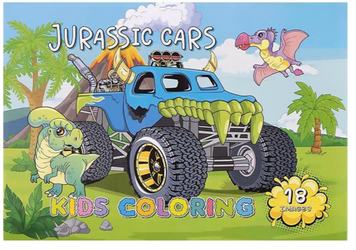 Розмальовка для дітей &laquo;Jurassic cars&raquo; від Jumbi (формат А4) pv_13071 фото