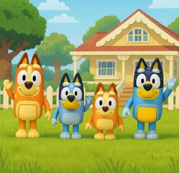 Набір героїв Bluey (на планшеті) 4шт pv_12975 фото