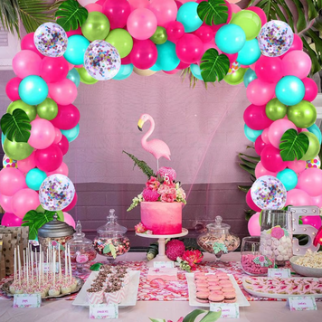 Арка гирлянда из шаров Фламинго party, 140 шаров pv_3969 фото