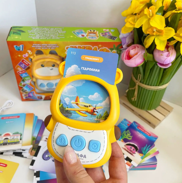 Навчальний картридер Жирафа Всезнайко 30317 WToys Українька озвучка,122 картки, 244 зображення pv_9612 фото