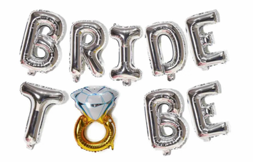Фольгированная надпись на девичник Bride to be , цвет серебро pv_2978 фото