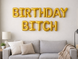 Фольгований напис "BIRTHDAY BITCH", колір - золото (висота - 40см) pv_12298 фото 2