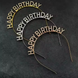 Обруч на голову "Happy Birthday", металевий із камінням , золото pv_7381 фото 2